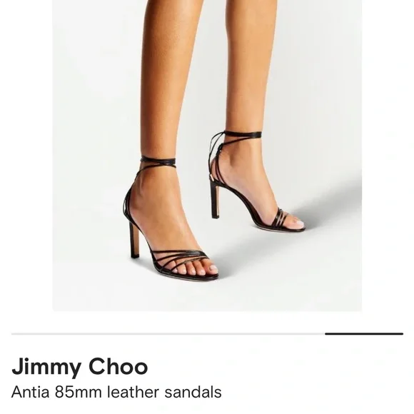 Jimmy Choo Antia 85mm Leather Sandals Sz 36 LIKE NEW - Picture 3 of 9